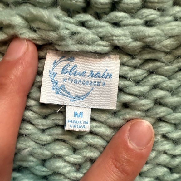 Chunky Knit Green Sweater - Picture 5 of 6